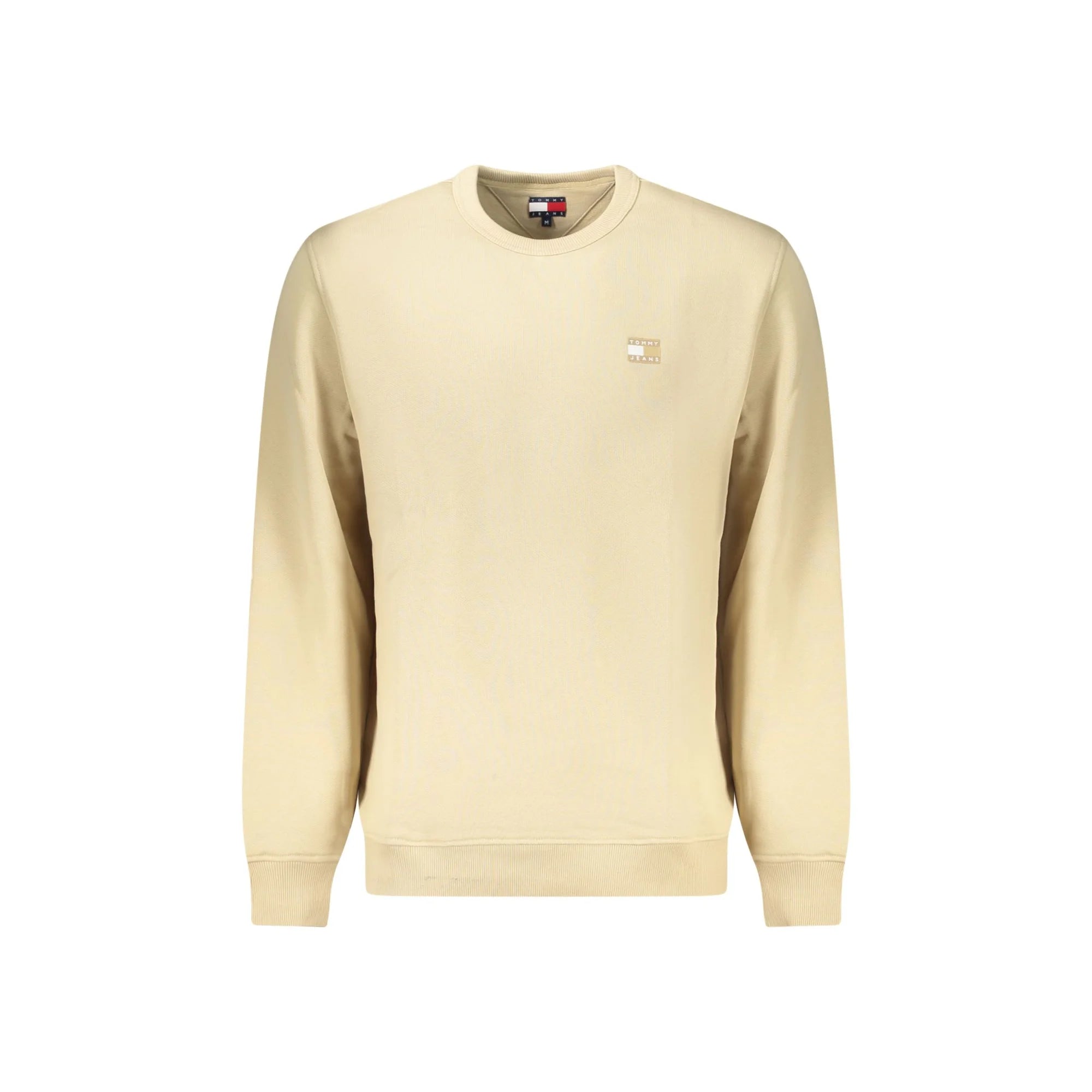 Tommy Hilfiger Felpa Uomo Beige Girocollo Garzata Logo Felpe - foto prodotto